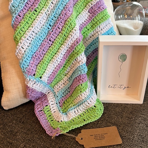 “Spring Stripes” A LOVIE made by hand with love in the USA! - Picture 2 of 3